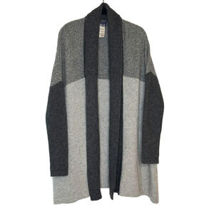 Patagonia Cashmere Sweater Coat Cardigan Womens XS Gray Shawl Collar Cozy Luxury